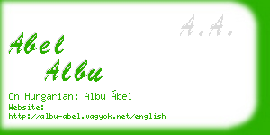 abel albu business card