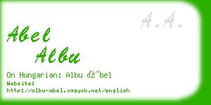 abel albu business card